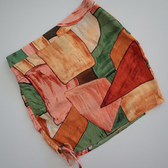 Forever 21 Artsy Geometric Print Mini Skirt | S - Picture 2 of 6